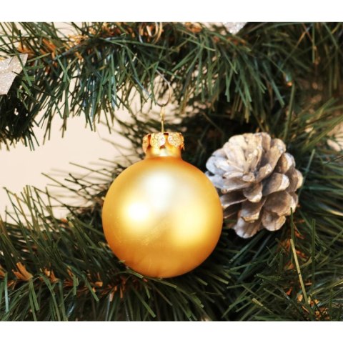 Bombki szklane złote 6 cm - komplet 12 szt.