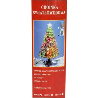 Choinka światłowodowa 60 cm z gwiazdkami - kolorowe światło