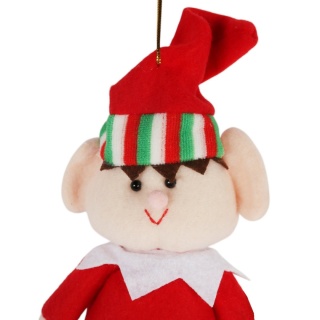 Elf psotnik – figurka elfa na Adwent 32 cm, czerwona