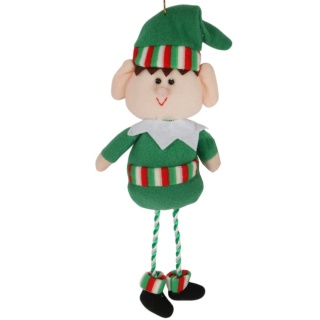 Elf psotnik – figurka elfa na Adwent 32 cm, zielona