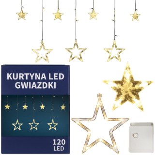 Girlanda świetlna gwiazdki 120 LED - ciepła biel