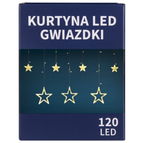 Girlanda świetlna gwiazdki 120 LED - ciepła biel