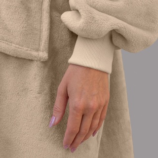 Koco-bluza Bluzair oversize z kapturem – beżowa 4w1