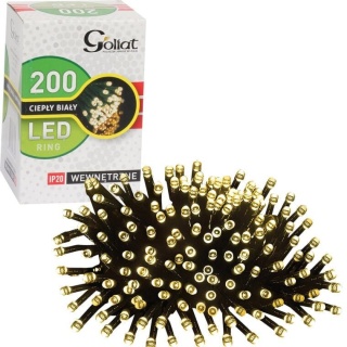 Lampki choinkowe 200 LED ciepła biel – do wnętrz