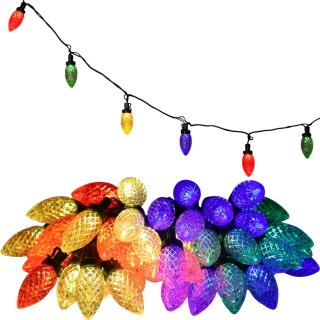 Lampki choinkowe szyszki 50 LED 7 m - multikolor