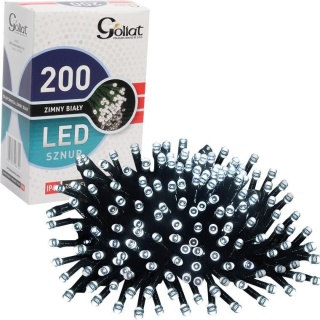 Lampki zewnętrzne 200 LED zimna biel 10 m IP44