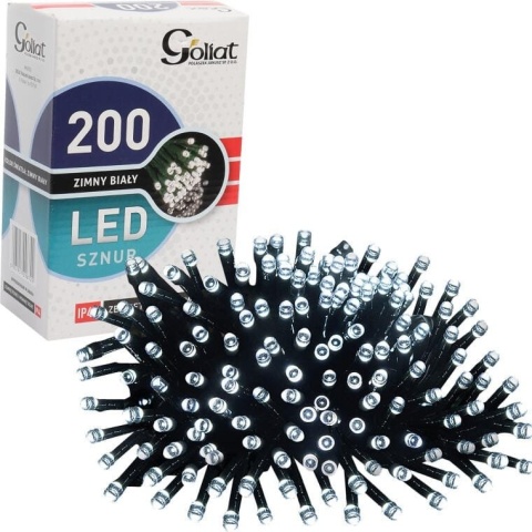 Lampki zewnętrzne 200 LED zimna biel 10 m IP44