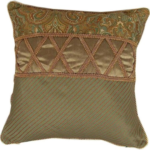 Poszewka dekoracyjna gobelinowa 45×45 cm - oliwkowa