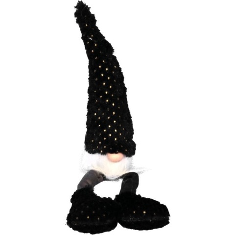 Skrzat skandynawski 42 cm – czarny z połyskującą czapą
