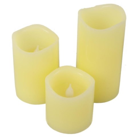 Świece LED świąteczne - komplet 3 szt. różnej wysokości